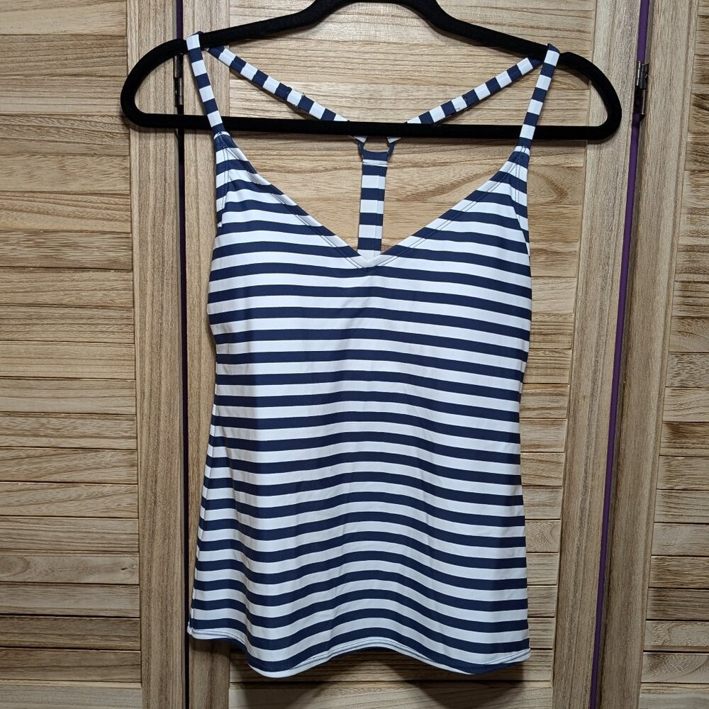 Kona Sol Striped Tankini Top Size Small NWT
